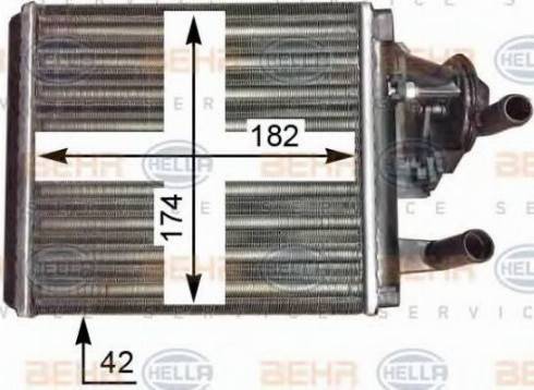 BEHR HELLA Service 8FH 351 313-004 - İstilik dəyişdiricisi, daxili isitmə furqanavto.az