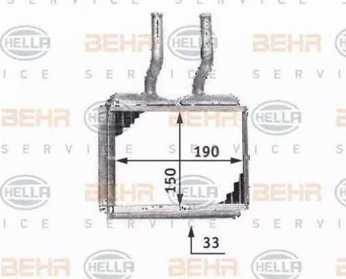 BEHR HELLA Service 8FH 351 313-021 - İstilik dəyişdiricisi, daxili isitmə furqanavto.az