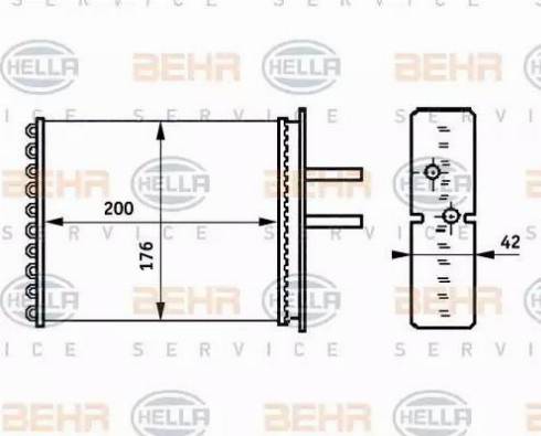 BEHR HELLA Service 8FH 351 313-381 - İstilik dəyişdiricisi, daxili isitmə furqanavto.az