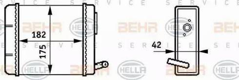 BEHR HELLA Service 8FH 351 313-211 - İstilik dəyişdiricisi, daxili isitmə furqanavto.az