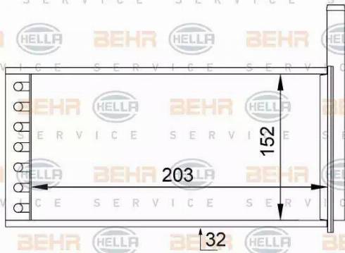 BEHR HELLA Service 8FH 351 313-231 - İstilik dəyişdiricisi, daxili isitmə furqanavto.az