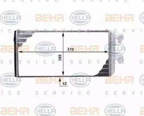 BEHR HELLA Service 8FH 351 312-501 - İstilik dəyişdiricisi, daxili isitmə furqanavto.az