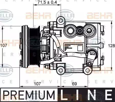 BEHR HELLA Service 8FK 351 113-421 - Kompressor, kondisioner furqanavto.az