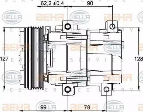 BEHR HELLA Service 8FK 351 113-131 - Kompressor, kondisioner furqanavto.az