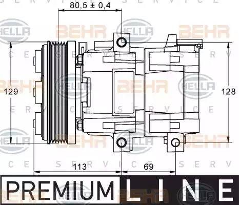 BEHR HELLA Service 8FK 351 113-391 - Kompressor, kondisioner furqanavto.az