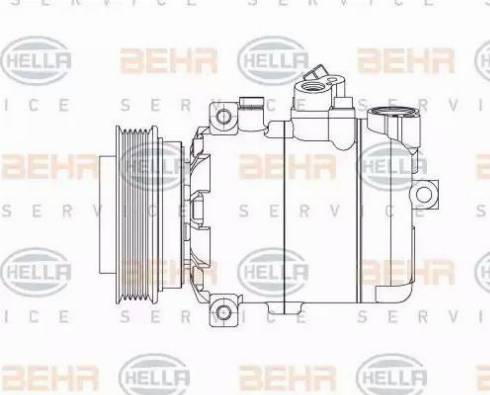 BEHR HELLA Service 8FK 351 132-081 - Kompressor, kondisioner furqanavto.az