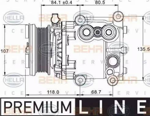 BEHR HELLA Service 8FK 351 334-091 - Kompressor, kondisioner furqanavto.az