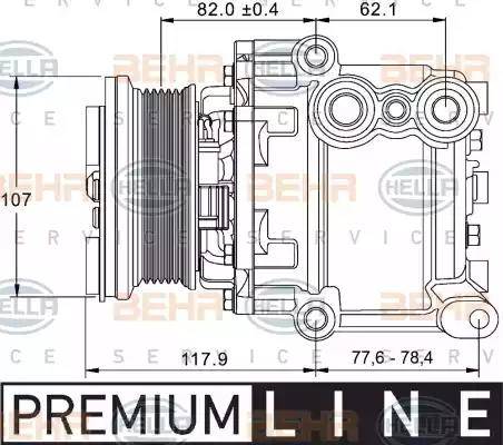 BEHR HELLA Service 8FK 351 334-081 - Kompressor, kondisioner furqanavto.az