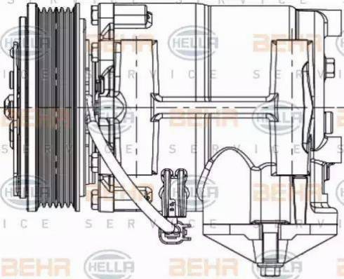 BEHR HELLA Service 8FK 351 334-341 - Kompressor, kondisioner furqanavto.az