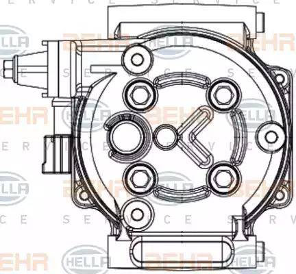 BEHR HELLA Service 8FK 351 334-331 - Kompressor, kondisioner furqanavto.az