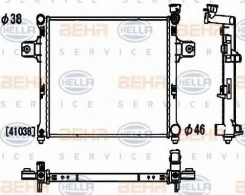 BEHR HELLA Service 8MK 376 900-651 - Radiator, mühərrikin soyudulması furqanavto.az