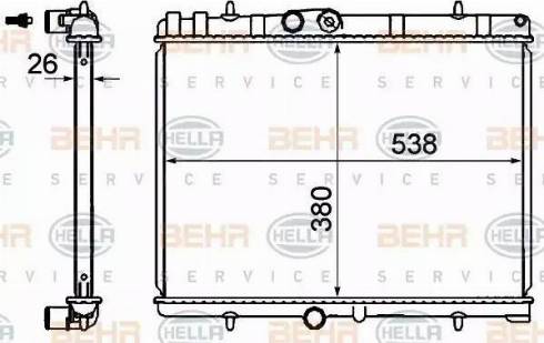 BEHR HELLA Service 8MK 376 900-314 - Radiator, mühərrikin soyudulması furqanavto.az