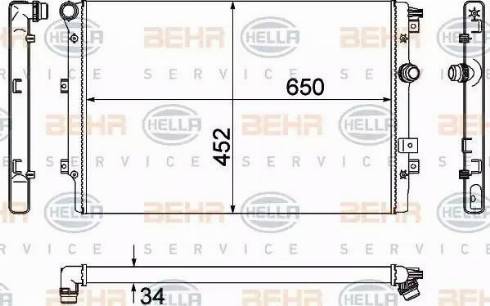 BEHR HELLA Service 8MK 376 901-021 - Radiator, mühərrikin soyudulması furqanavto.az