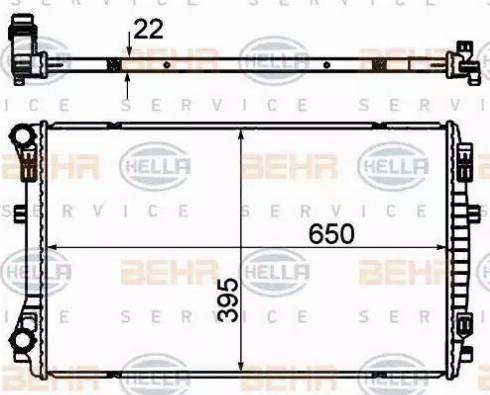 BEHR HELLA Service 8MK 376 901-374 - Radiator, mühərrikin soyudulması furqanavto.az