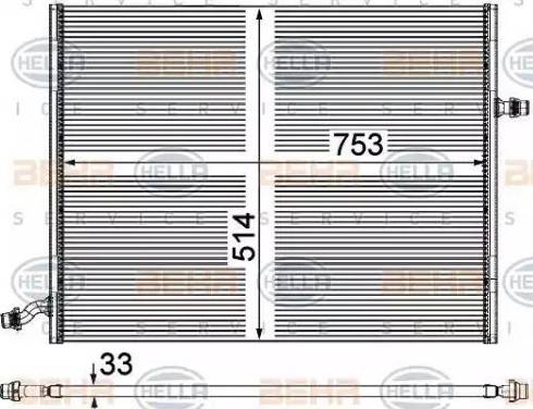 BEHR HELLA Service 8MK 376 908-041 - Radiator, mühərrikin soyudulması furqanavto.az