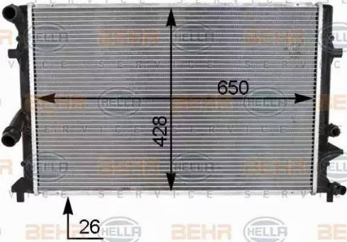 BEHR HELLA Service 8MK 376 790-551 - Radiator, mühərrikin soyudulması furqanavto.az