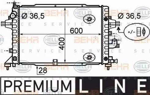 BEHR HELLA Service 8MK 376 790-041 - Radiator, mühərrikin soyudulması furqanavto.az