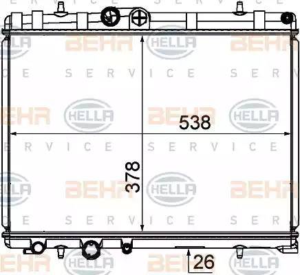 BEHR HELLA Service 8MK 376 790-121 - Radiator, mühərrikin soyudulması furqanavto.az