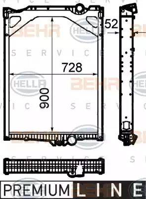 BEHR HELLA Service 8MK 376 792-241 - Radiator, mühərrikin soyudulması furqanavto.az