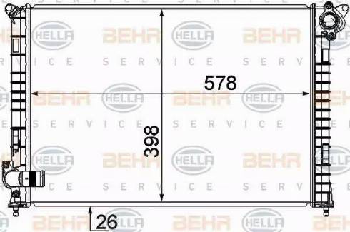 BEHR HELLA Service 8MK 376 749-501 - Radiator, mühərrikin soyudulması furqanavto.az