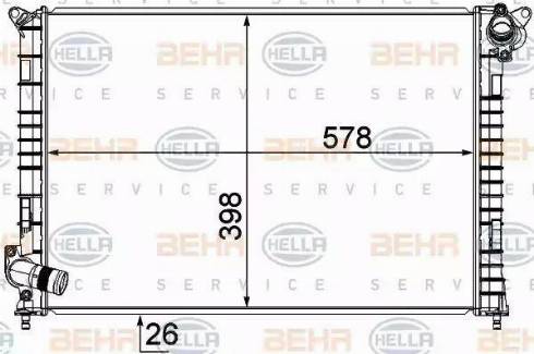 BEHR HELLA Service 8MK 376 749-521 - Radiator, mühərrikin soyudulması furqanavto.az