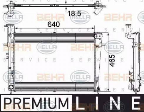 BEHR HELLA Service 8MK 376 745-611 - Radiator, mühərrikin soyudulması furqanavto.az