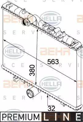 BEHR HELLA Service 8MK 376 745-071 - Radiator, mühərrikin soyudulması furqanavto.az