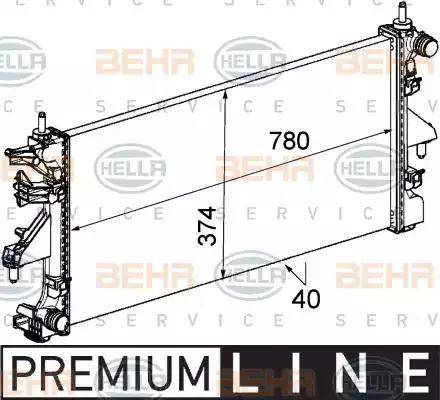 BEHR HELLA Service 8MK 376 745-111 - Radiator, mühərrikin soyudulması furqanavto.az