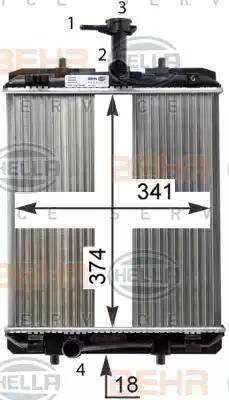 BEHR HELLA Service 8MK 376 754-484 - Radiator, mühərrikin soyudulması furqanavto.az