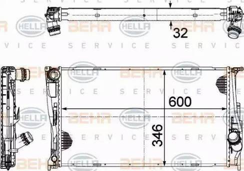 BEHR HELLA Service 8MK 376 754-024 - Radiator, mühərrikin soyudulması furqanavto.az