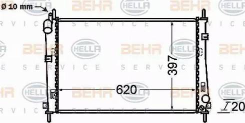 BEHR HELLA Service 8MK 376 754-781 - Radiator, mühərrikin soyudulması furqanavto.az