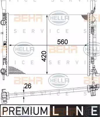 BEHR HELLA Service 8MK 376 755-531 - Radiator, mühərrikin soyudulması furqanavto.az