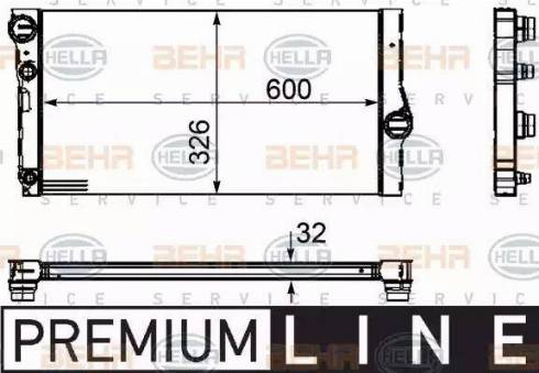 BEHR HELLA Service 8MK 376 755-371 - Radiator, mühərrikin soyudulması furqanavto.az