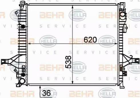 BEHR HELLA Service 8MK 376 756-481 - Radiator, mühərrikin soyudulması furqanavto.az