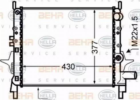 BEHR HELLA Service 8MK 376 750-071 - Radiator, mühərrikin soyudulması furqanavto.az