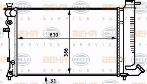 BEHR HELLA Service 8MK 376 750-151 - Radiator, mühərrikin soyudulması furqanavto.az