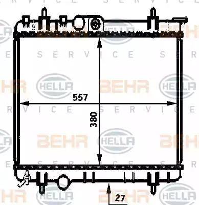 BEHR HELLA Service 8MK 376 750-241 - Radiator, mühərrikin soyudulması furqanavto.az