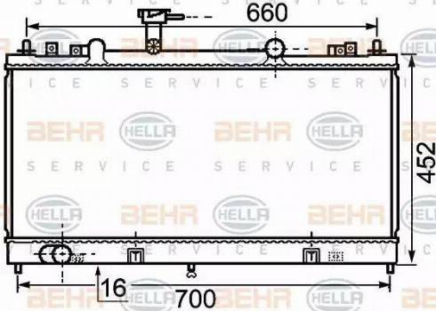 BEHR HELLA Service 8MK 376 750-281 - Radiator, mühərrikin soyudulması furqanavto.az