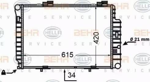 BEHR HELLA Service 8MK 376 769-721 - Radiator, mühərrikin soyudulması furqanavto.az