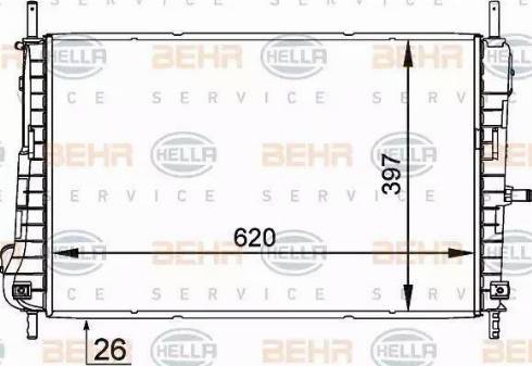 BEHR HELLA Service 8MK 376 764-131 - Radiator, mühərrikin soyudulması furqanavto.az