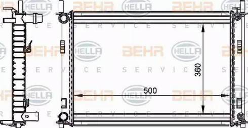 BEHR HELLA Service 8MK 376 764-301 - Radiator, mühərrikin soyudulması furqanavto.az