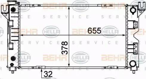 BEHR HELLA Service 8MK 376 766-541 - Radiator, mühərrikin soyudulması furqanavto.az