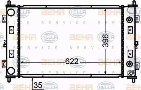 BEHR HELLA Service 8MK 376 766-511 - Radiator, mühərrikin soyudulması furqanavto.az