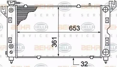 BEHR HELLA Service 8MK 376 766-521 - Radiator, mühərrikin soyudulması furqanavto.az