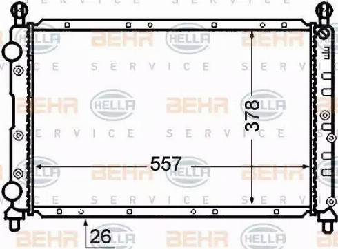 BEHR HELLA Service 8MK 376 766-101 - Radiator, mühərrikin soyudulması furqanavto.az