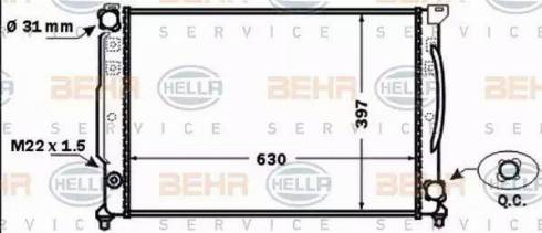 BEHR HELLA Service 8MK 376 766-131 - Radiator, mühərrikin soyudulması furqanavto.az