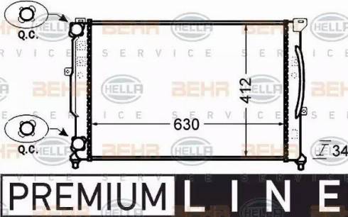 BEHR HELLA Service 8MK 376 766-351 - Radiator, mühərrikin soyudulması furqanavto.az