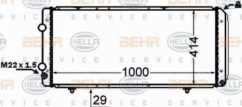 BEHR HELLA Service 8MK 376 766-751 - Radiator, mühərrikin soyudulması furqanavto.az