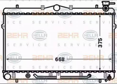 BEHR HELLA Service 8MK 376 768-481 - Radiator, mühərrikin soyudulması furqanavto.az