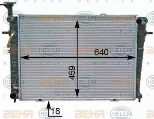 BEHR HELLA Service 8MK 376 763-691 - Radiator, mühərrikin soyudulması furqanavto.az